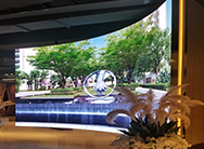 上海某中心曲面LED顯示屏由智彩科技設計、安裝